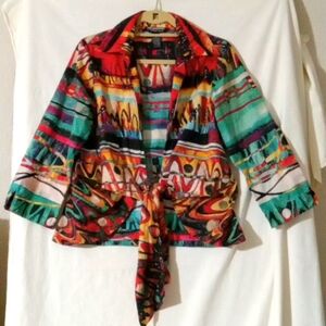 Womens Tie front Wrap blouse shacket Mishca